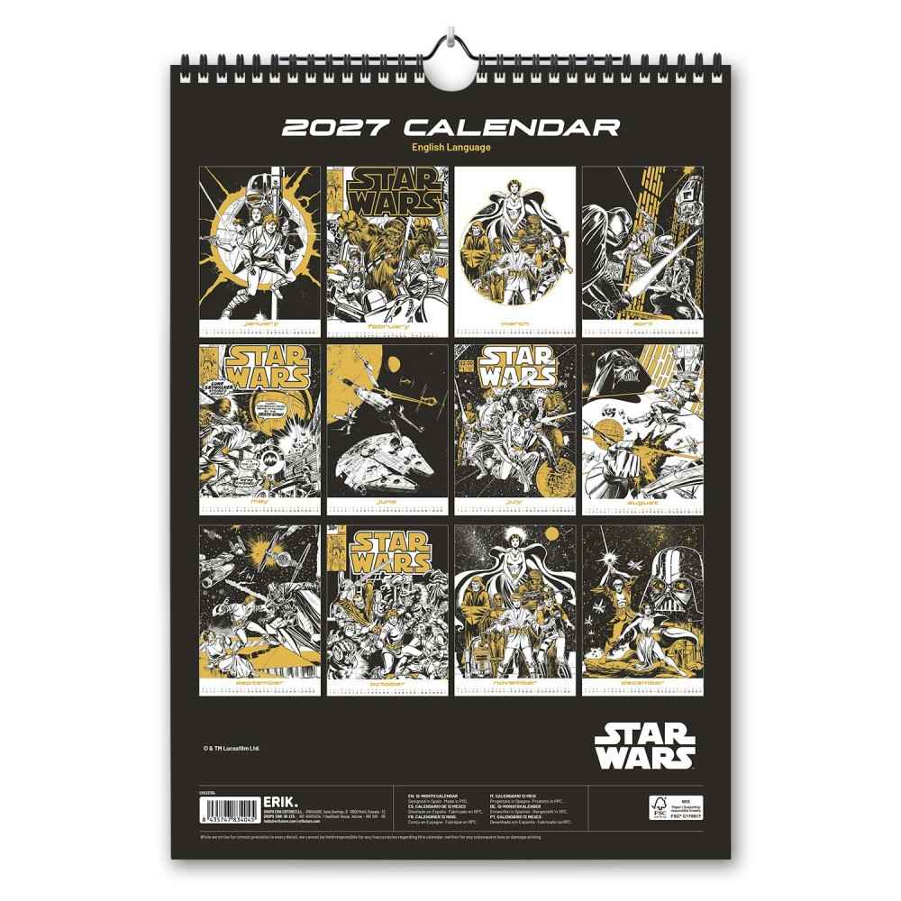 Grupo Erik Disney Star Wars - 2027 A3 Calendar - Multicolours